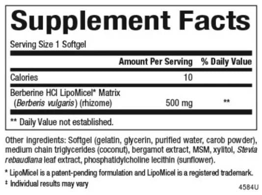 Matrice di lipomicel di berberina 500 mg - 60 capsule gel