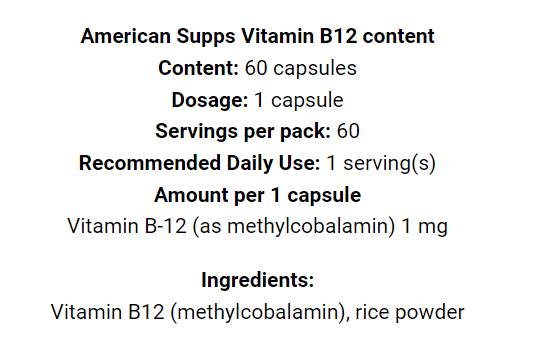 Metil vitamina B12 1000 mcg - 60 capsule