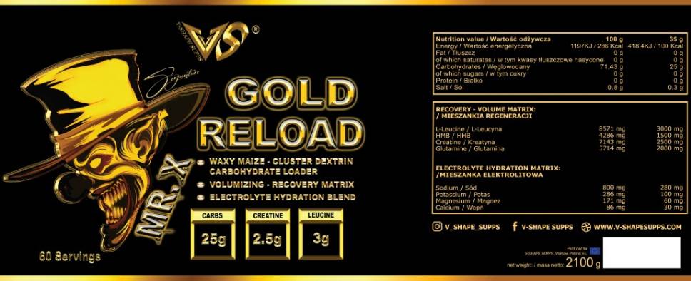 Mr. X Gold Reload - 2100 grammi