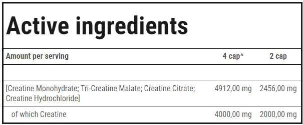 Crea xtreme | Matrix di creatina - 120 capsule