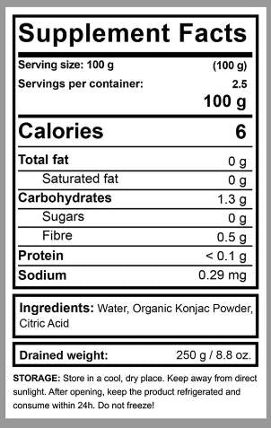 Bio Konjac Fettuccine - 320 grammi
