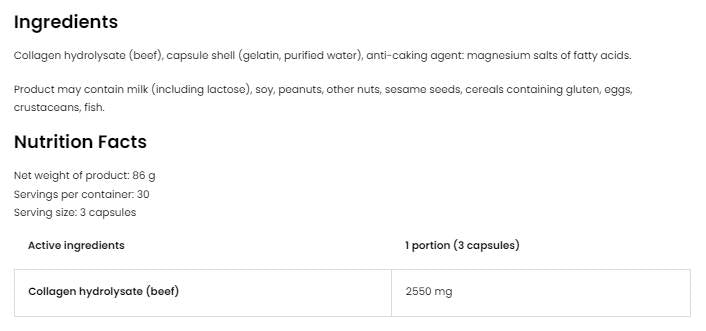 Collagene 2550 90 capsule