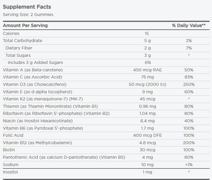 Gummie multivitaminiche femminili - 60 gomme