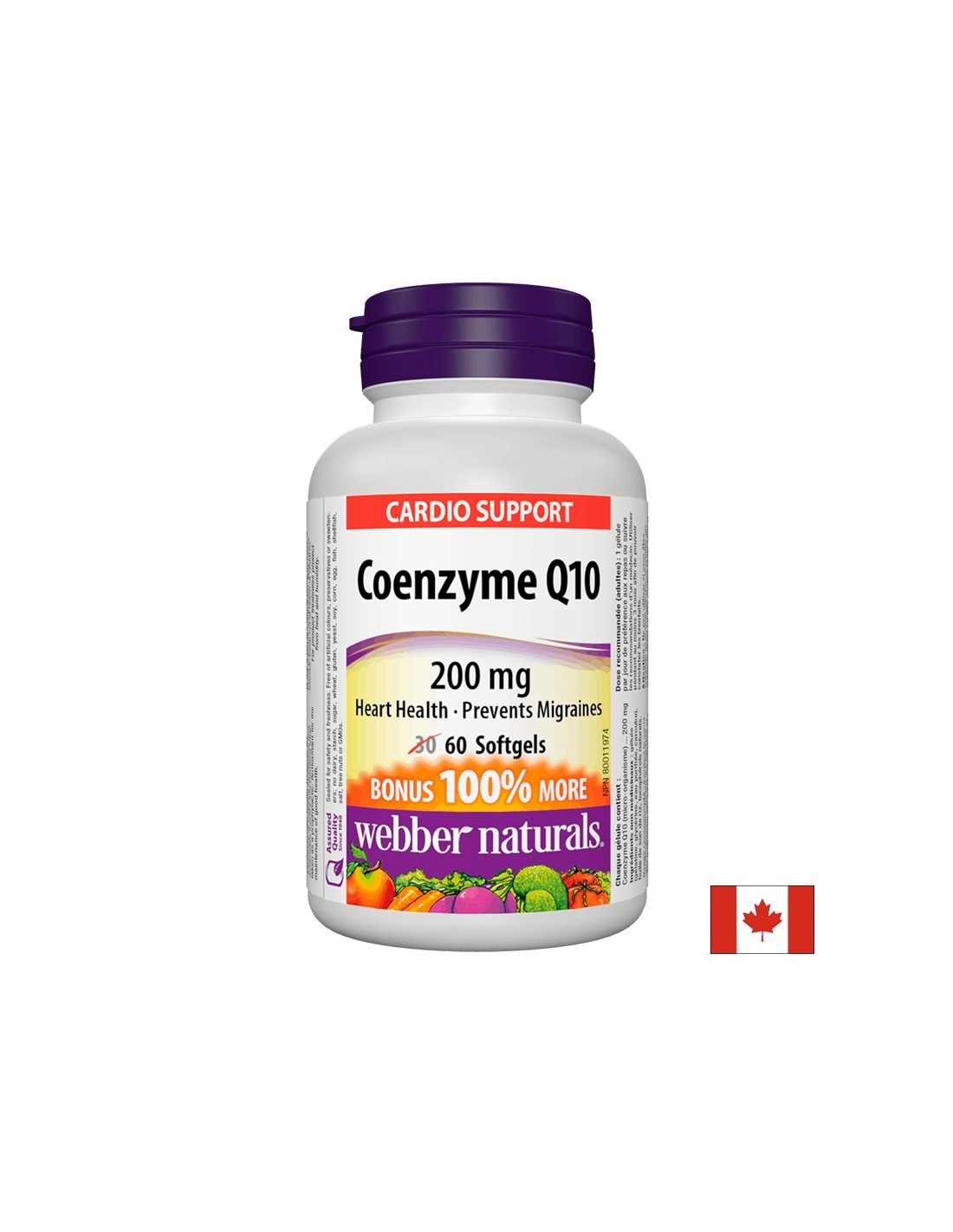 Coenzyme Q10, 200 mg, 60 capsule Softgel