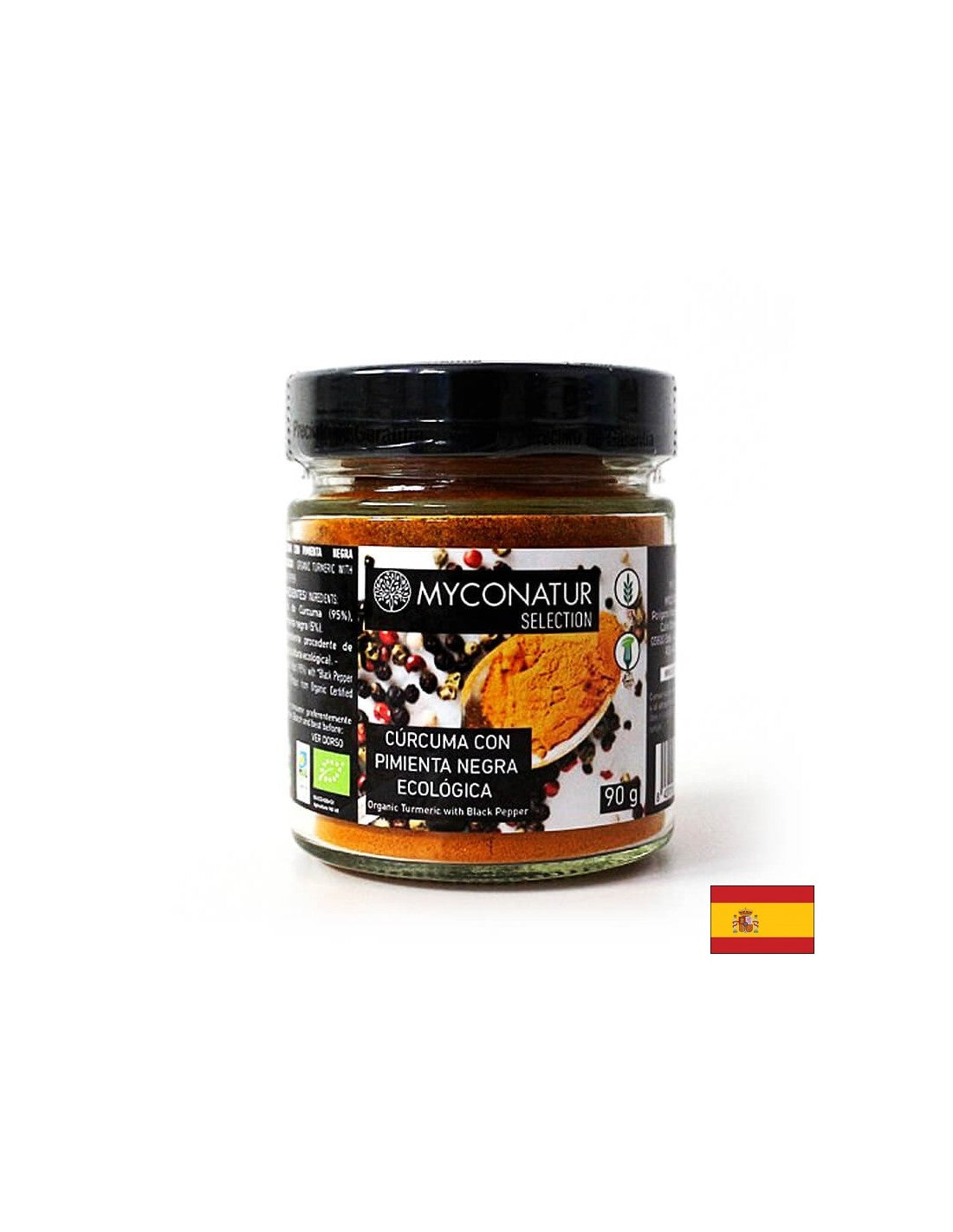 Curcuma Con Pimienta Negra Ecologica - Curcuma biologica in polvere (radice) con pepe nero, 90 g <tc>Myconatur</tc>