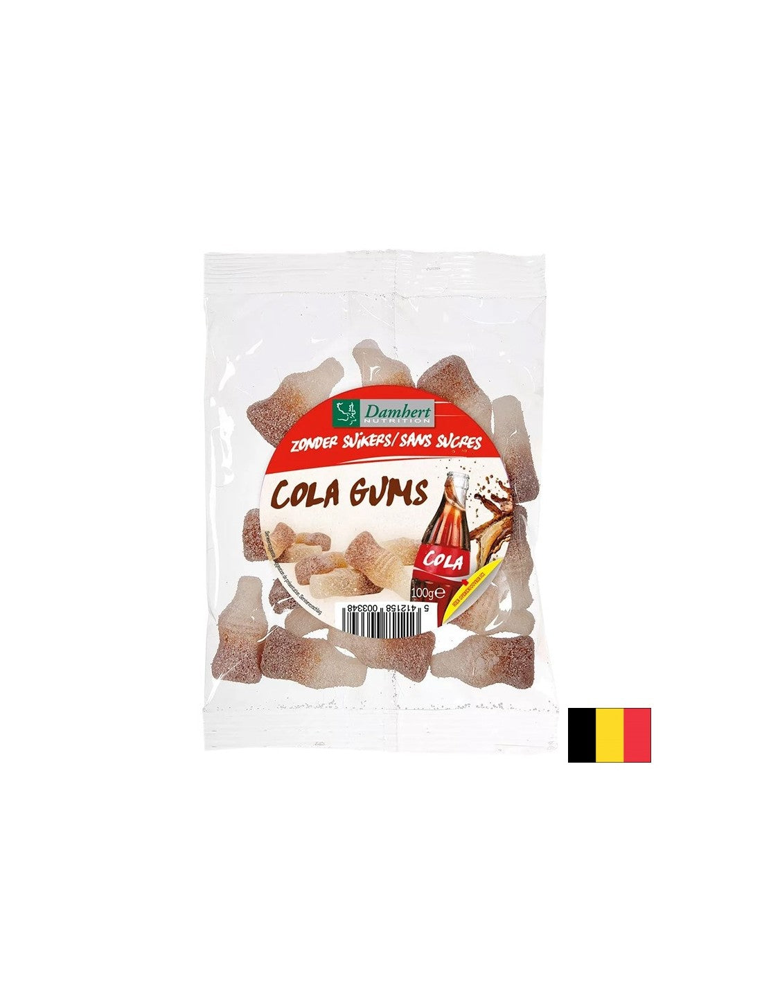 Caramelle di gelatina gommosa con sapore di cola (senza zucchero), 100 g