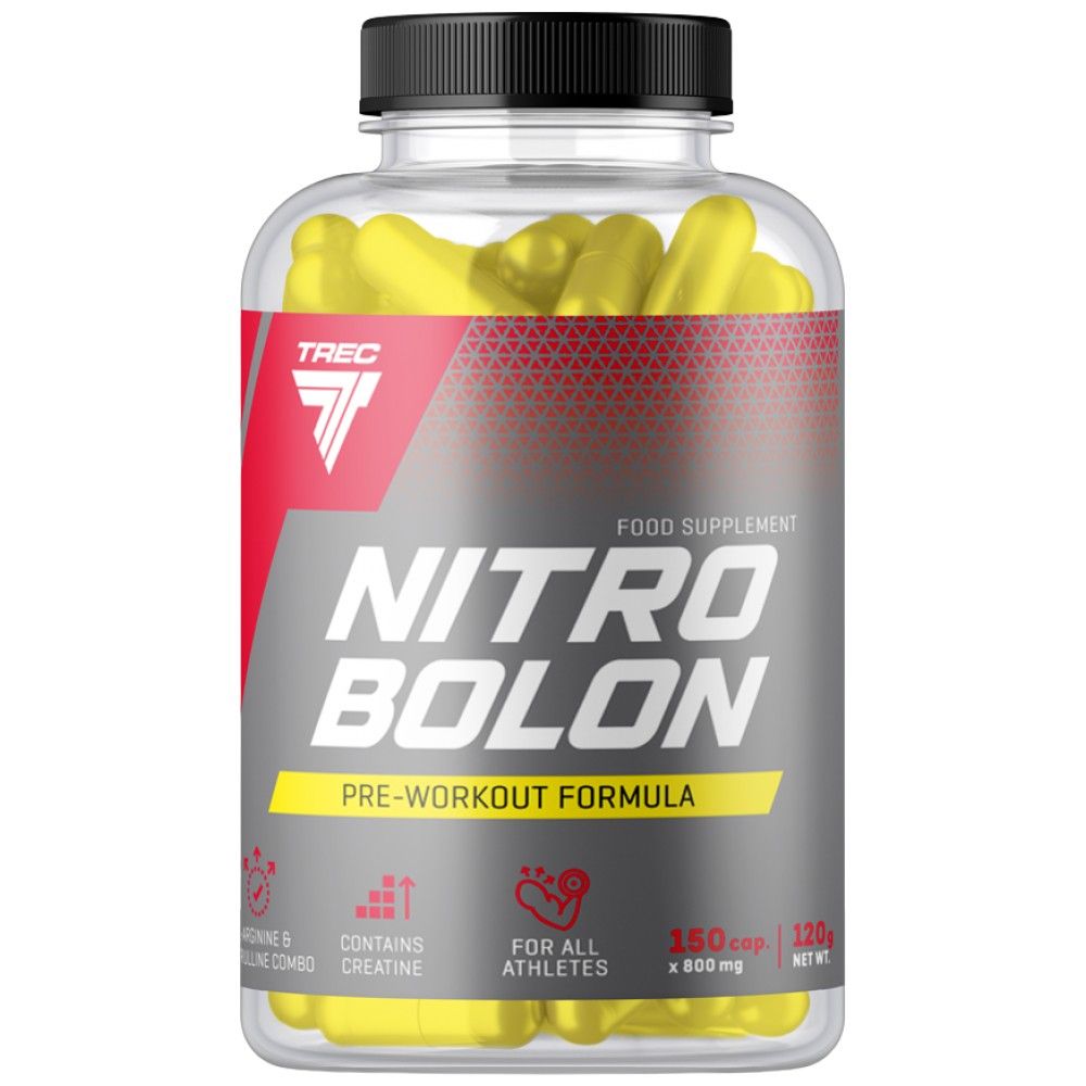 Nitrobolone | Tappi pre-allenamento senza stimolanti-150 capsule