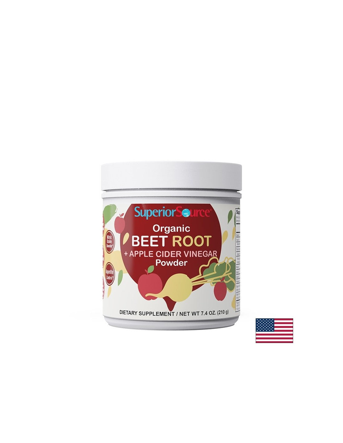 Detox - Aceto di barbabietola organico + Aceto di mele, polvere da 210 g