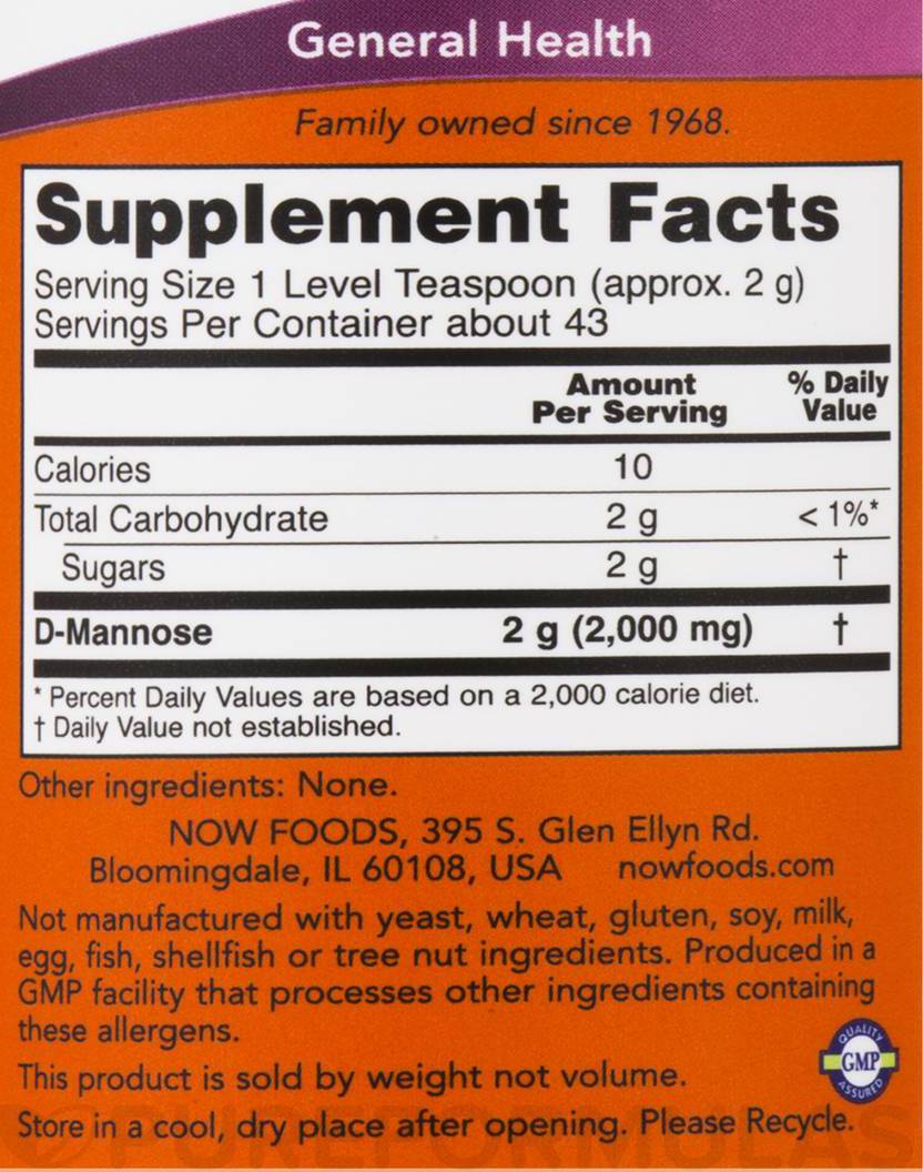 D -mannosio in polvere - 85 grammi