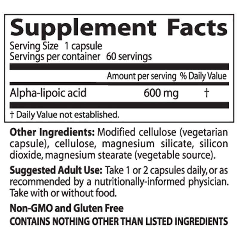 Miglior acido alfa lipoico 600 mg - 60 capsule
