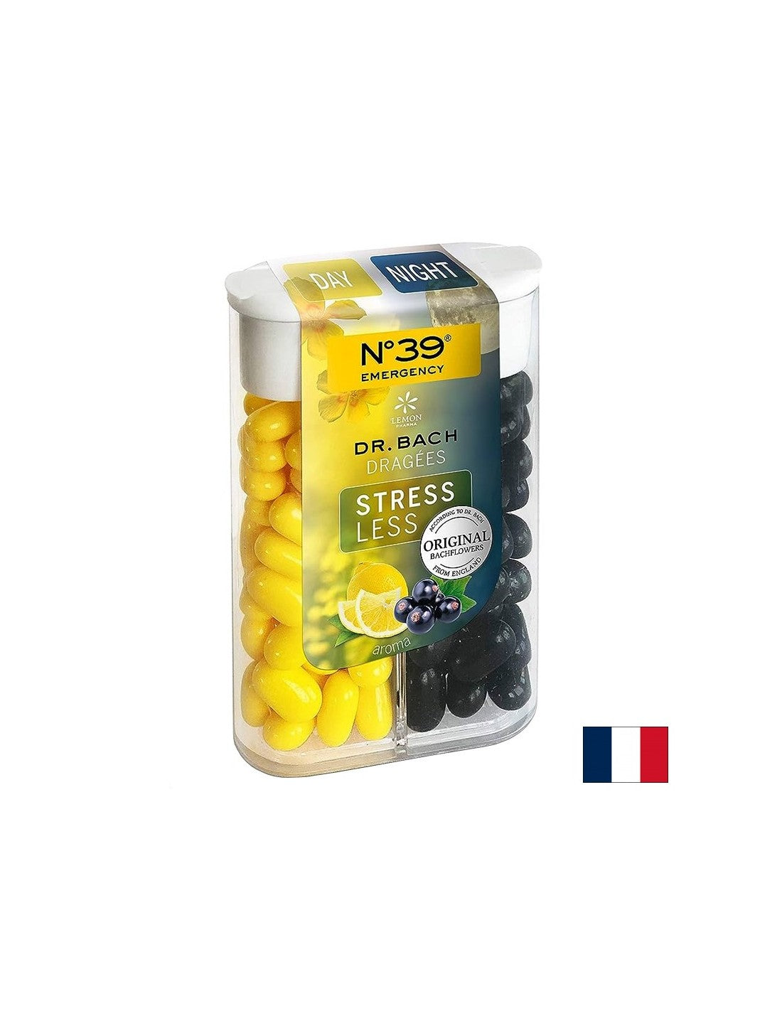 Rilassamento della mente durante il giorno e sonno pacifico di notte - Essenze di fiori del Dr. Bach N ° 39, dragee con limone e sapore di ribes nero