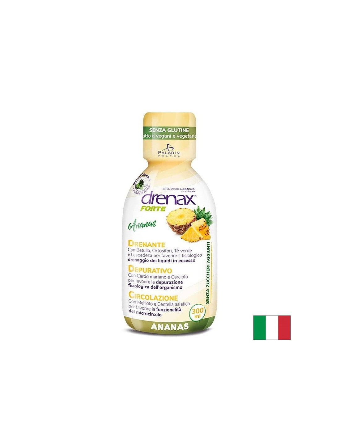 Formula di ritenzione anti -fluida con ananas - drenax - drenax® forte - diuretico a base di erbe, 300 ml, 10 dosi