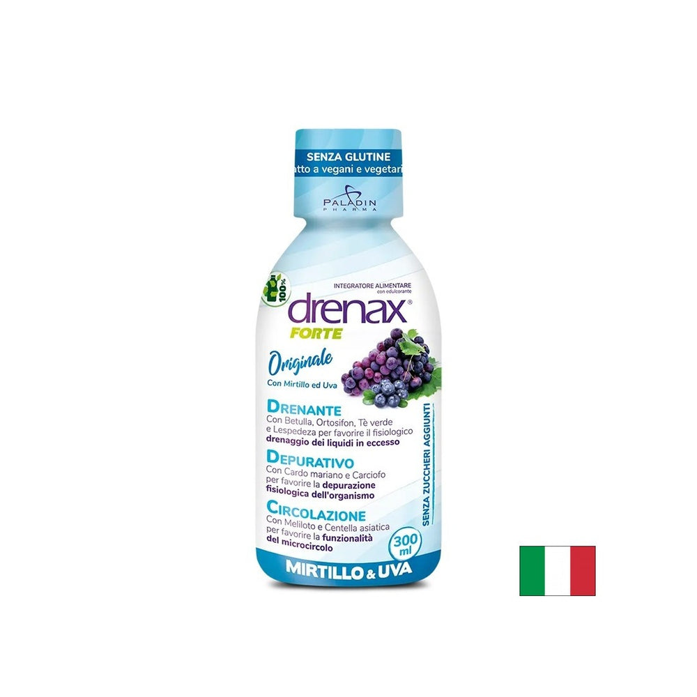 Formula diuretica con semi di uva e mirtillo - Drenax - Forte Drenax®, 300 ml, 10 dosi