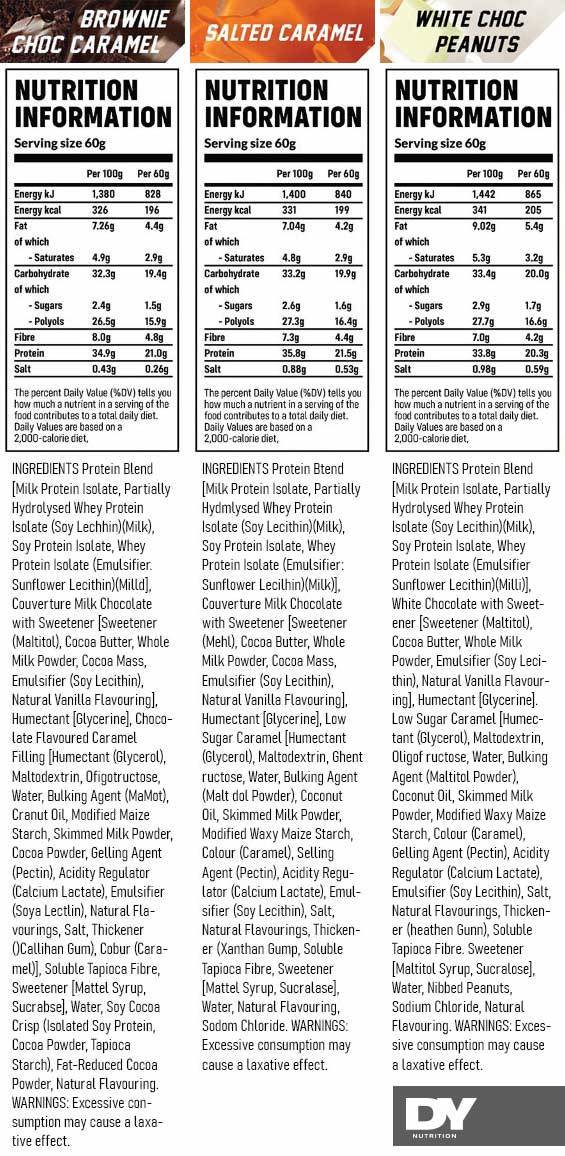 Barra proteica del siero di latte Yates | No Sugar - 60 grammi