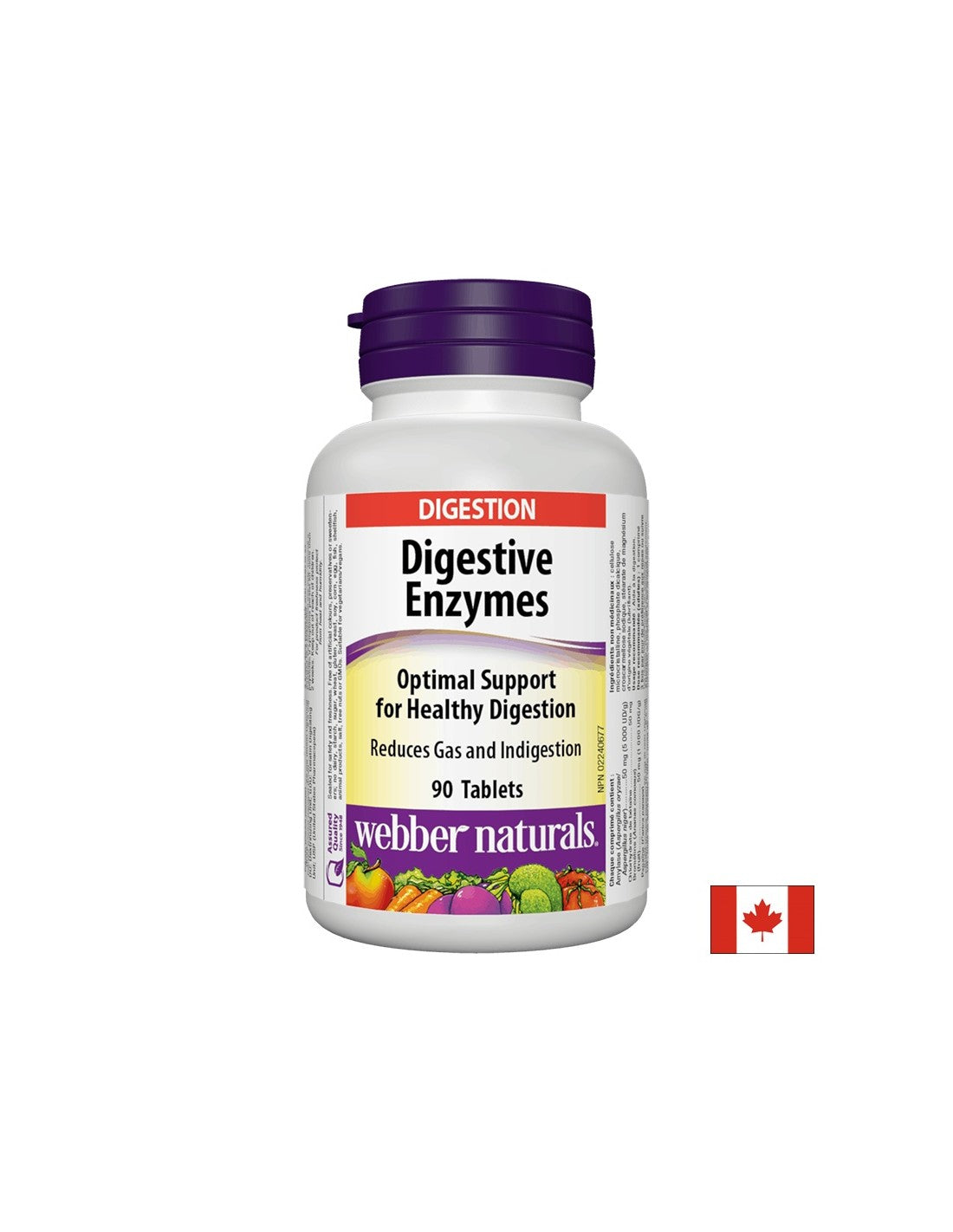 Enzimi digestivi x 90 compresse <tc>Webber Naturals</tc>