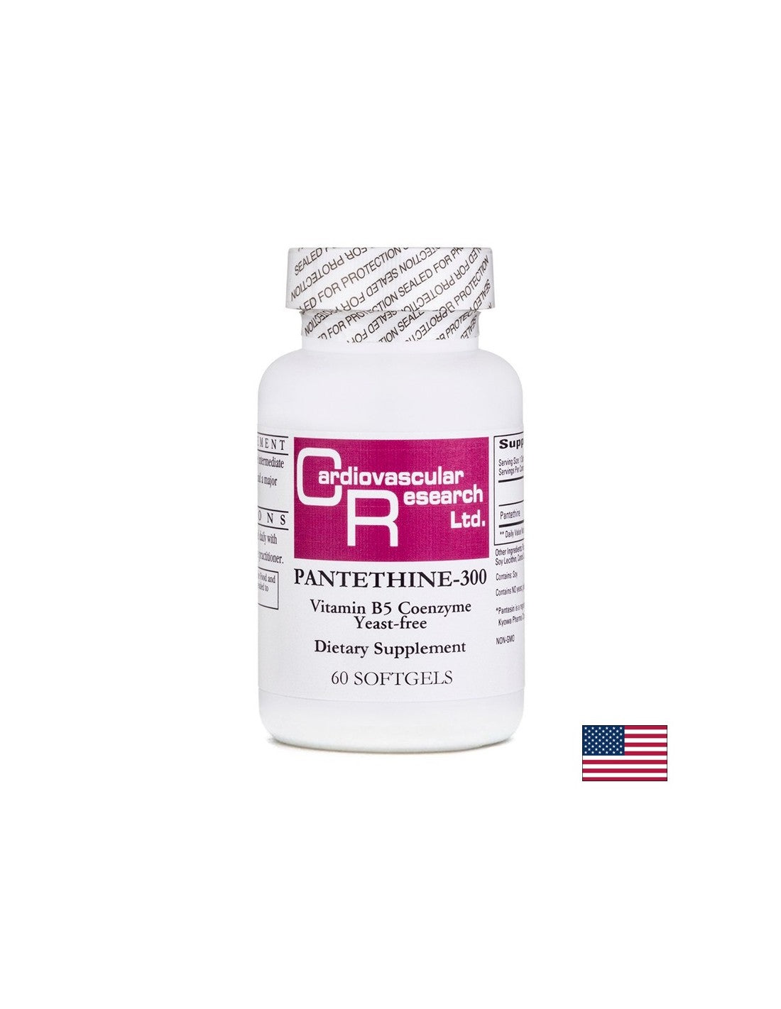 Energia e sistema nervoso - Pantetina (vitamina B5), 300 mg x 60 capsule Softgel