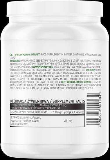 Estratto di mango africano/polvere 100 grammi