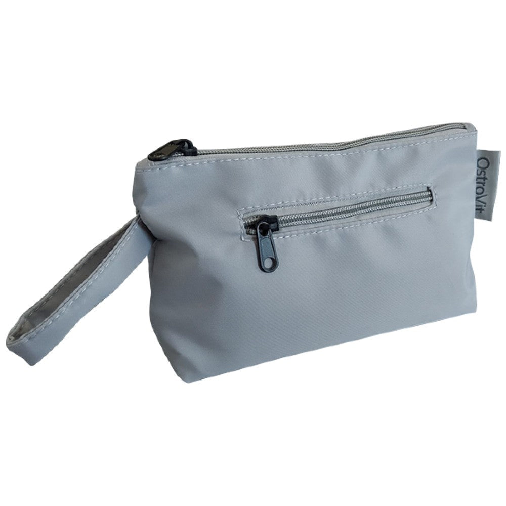 Borsa per il trucco impermeabile | Borsa da toeletta impermeabile - grigio 25 x 12 cm