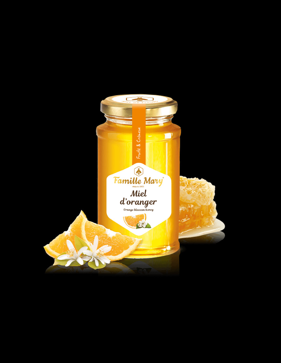 Miel d' oranger des vergers de Valence / Orange blossom honey (Valencia, Spain), 360 g Famille Mary - Nutra Best Europe