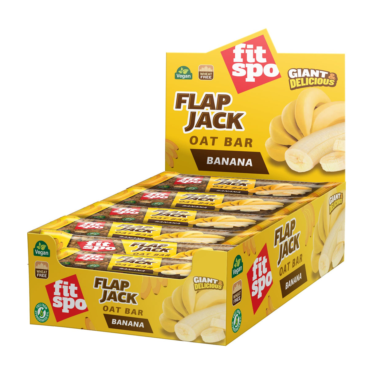 Flap Jack - Banana della barre d'avena energetica - 12 x 80 grammi