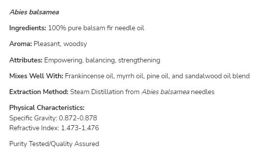 Olio di ago abete balsamo | Al 100% puro Abies Balsamea - 30 ml