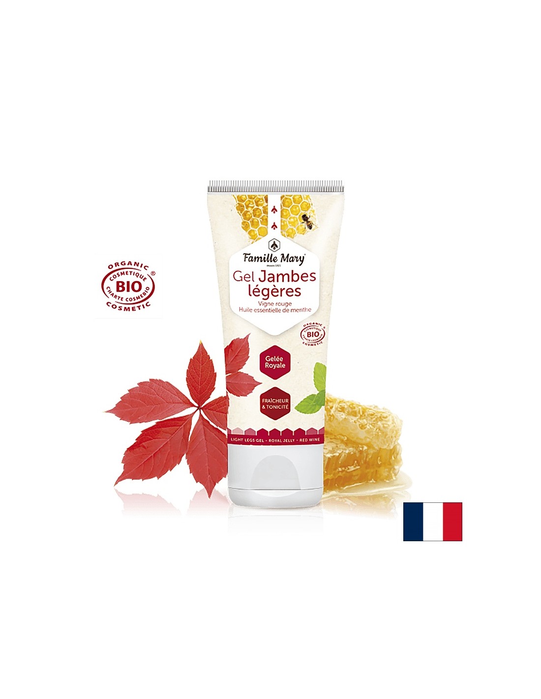 Gel rilassante per gambe "luce" - jambe gel legos bio, 100 ml