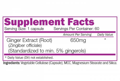 Estratto di radice di zenzero 650 mg - 60 capsule