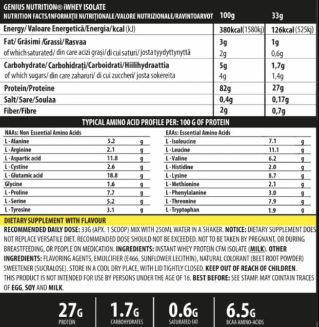 iWhey Isolate - 900 grammi