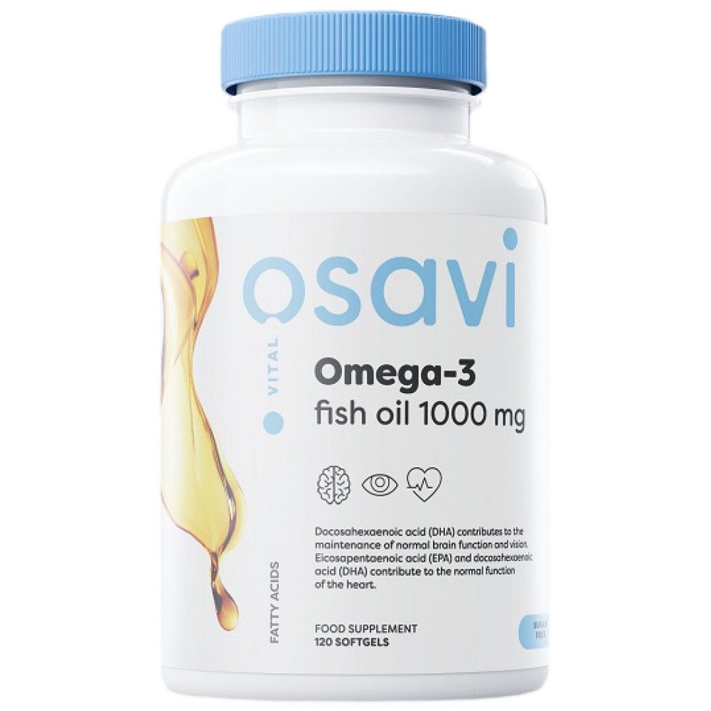 Omega 3 olio di pesce 1000 mg/sapore di limone - 120 capsule gel