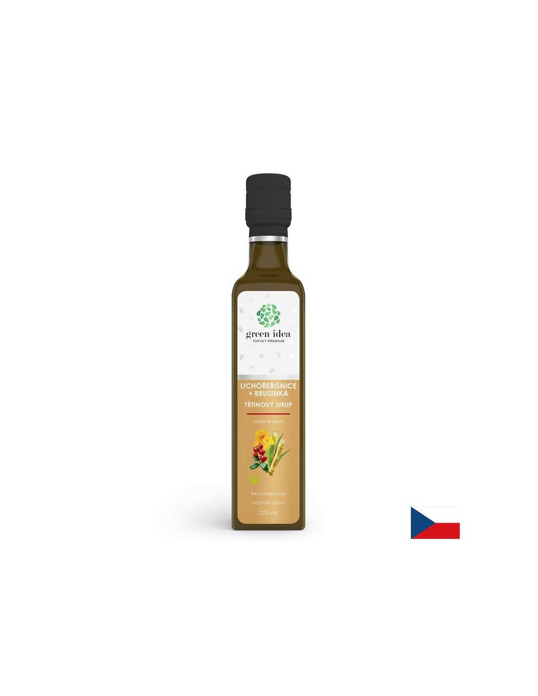 Sciroppo di canna con Lingonberry e mirtillo rosso - salute e immunità urinaria, 250 ml, con dosaggio