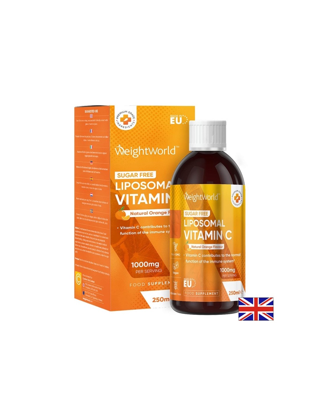 Immunità - Vitamina C (liposomiale), 1000 mg x 250 ml, sapore arancione