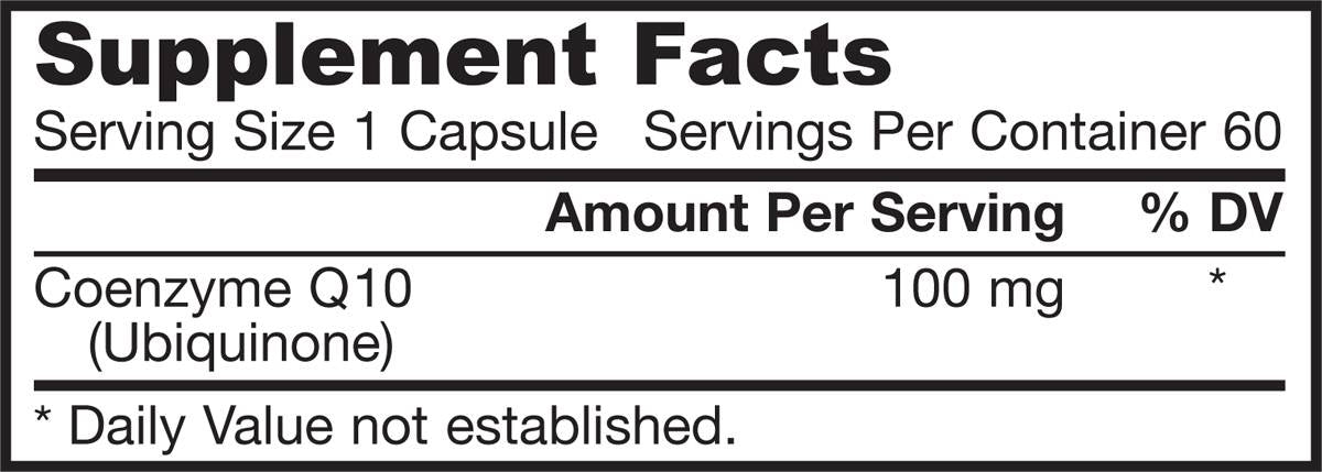 CO -Q10 (ubiquinone) 100 mg - 60 capsule