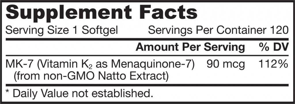 MK -7 90 MCG - 120 capsule in gel