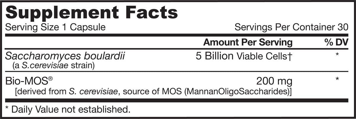 Saccharomyces boulardii + mos - 30 capsule