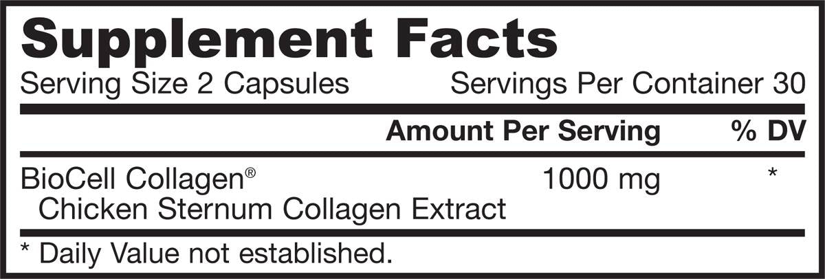 Type II Collagen Complex 500 mg - 60 капсули - Feel You