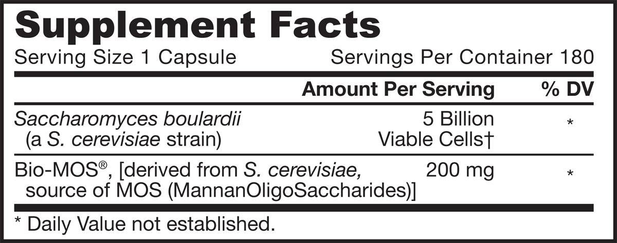 Saccharomyces boulardii + mos - 180 capsule