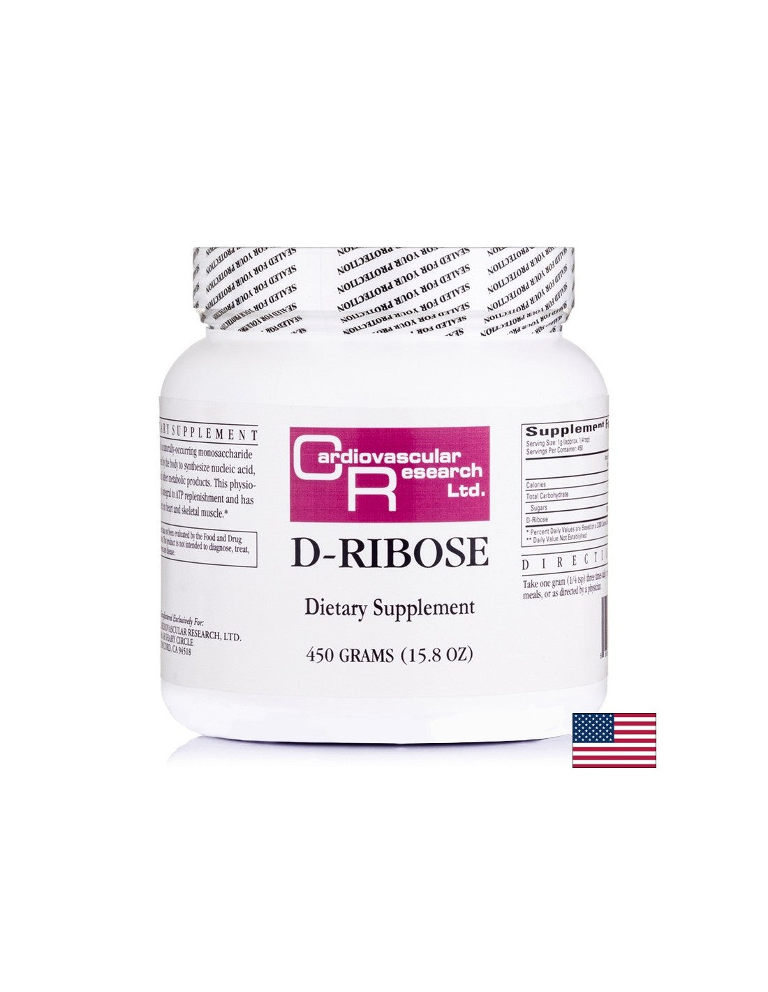Salute cellulare - d -ribosio, 450 g di polvere