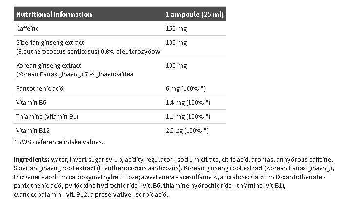KofAktin Forte Shot 20 x 25 ml - Nutra Best Europe