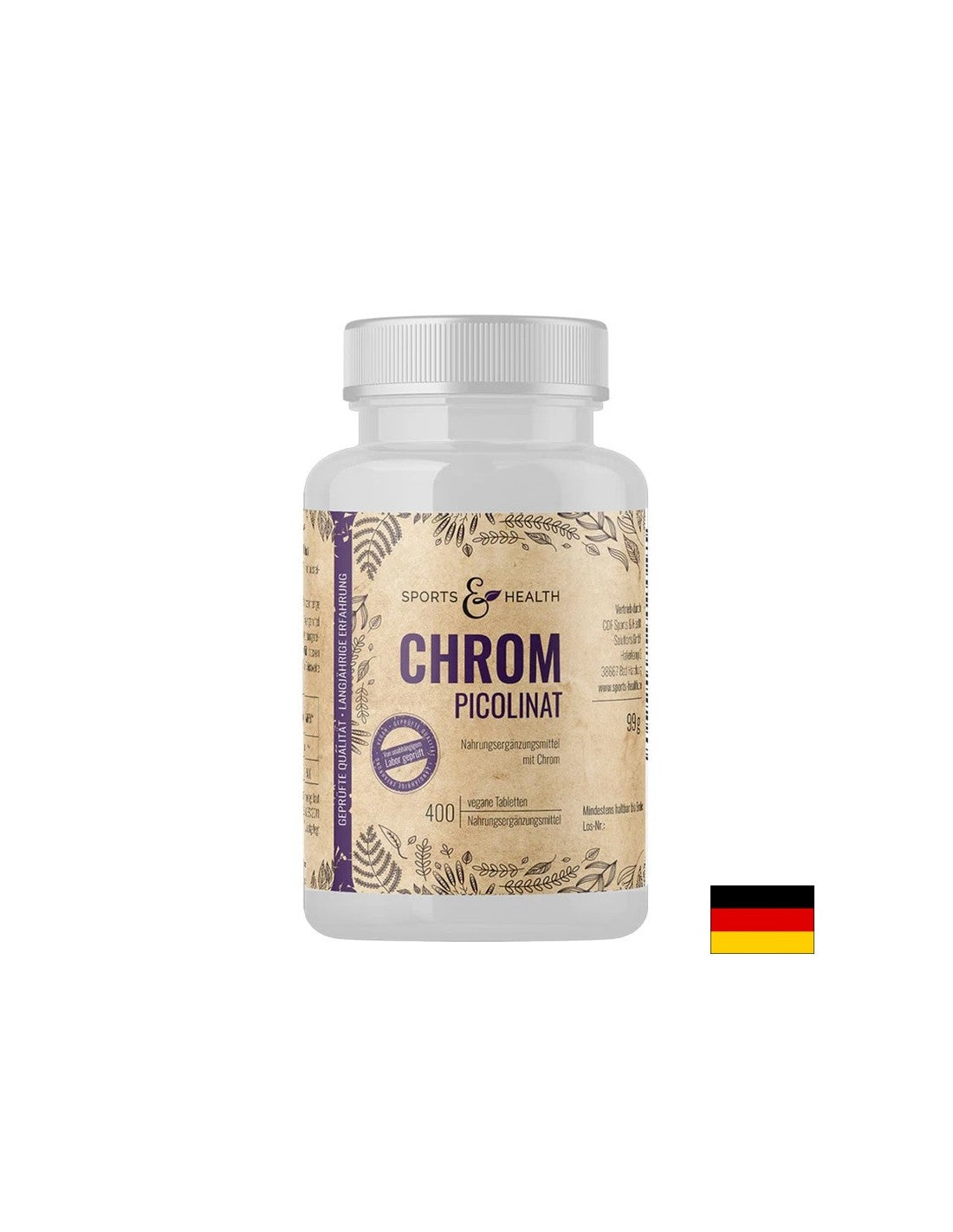 Controllo del peso e della glicemia - cromo (picolinato), 200 µg x 400 compresse