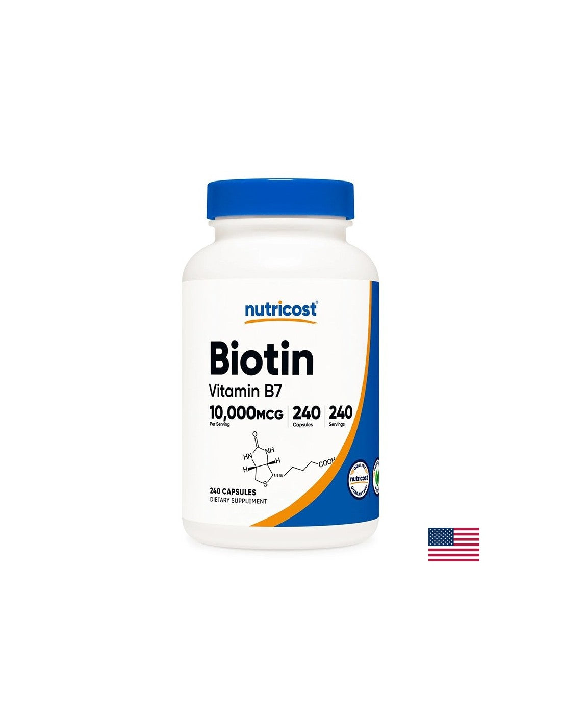 Capelli e pelle - biotina (vitamina B7), 10000 µg x 240 capsule