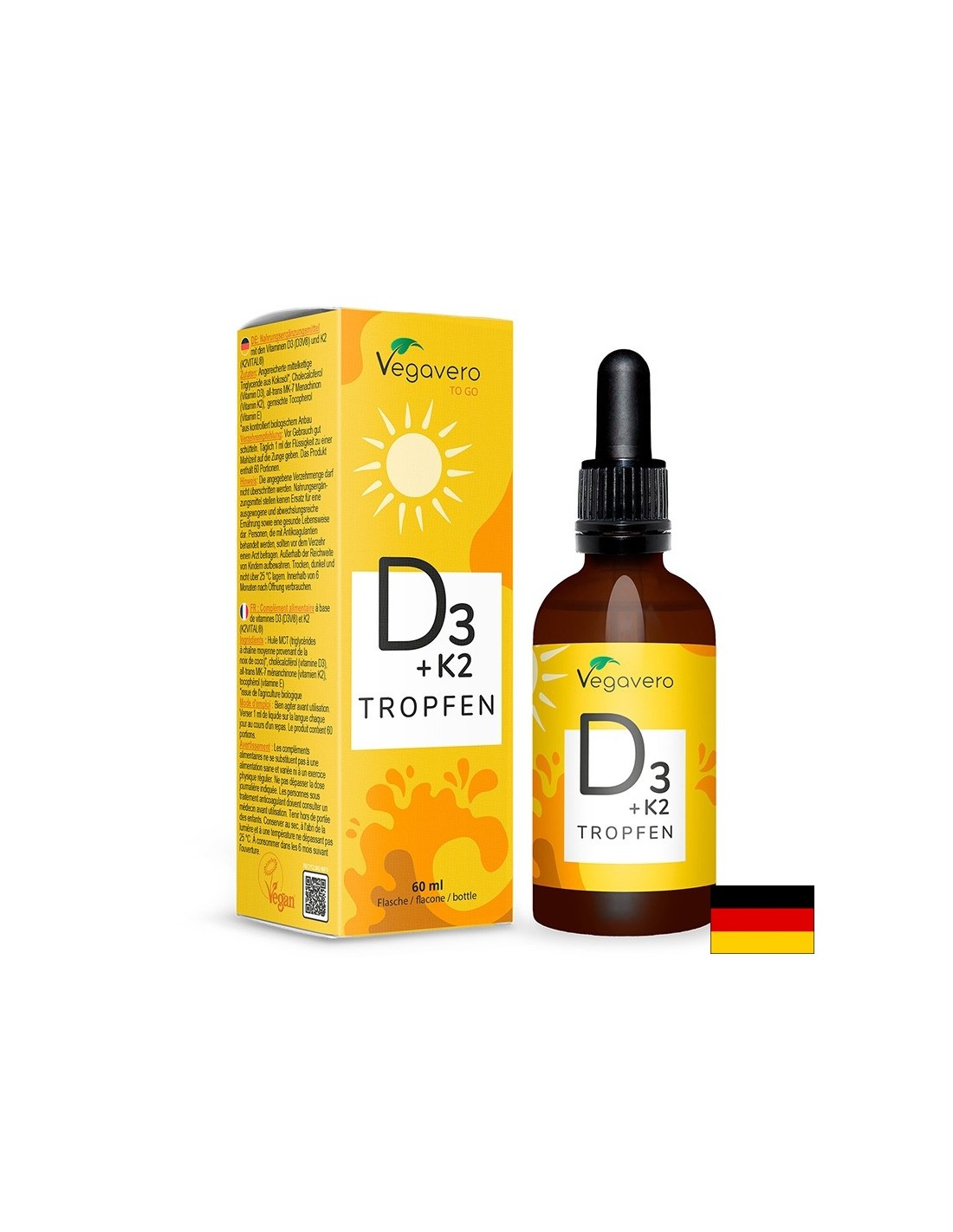 Ossa e denti - vitamina D3 + k2, 60 ml gocce
