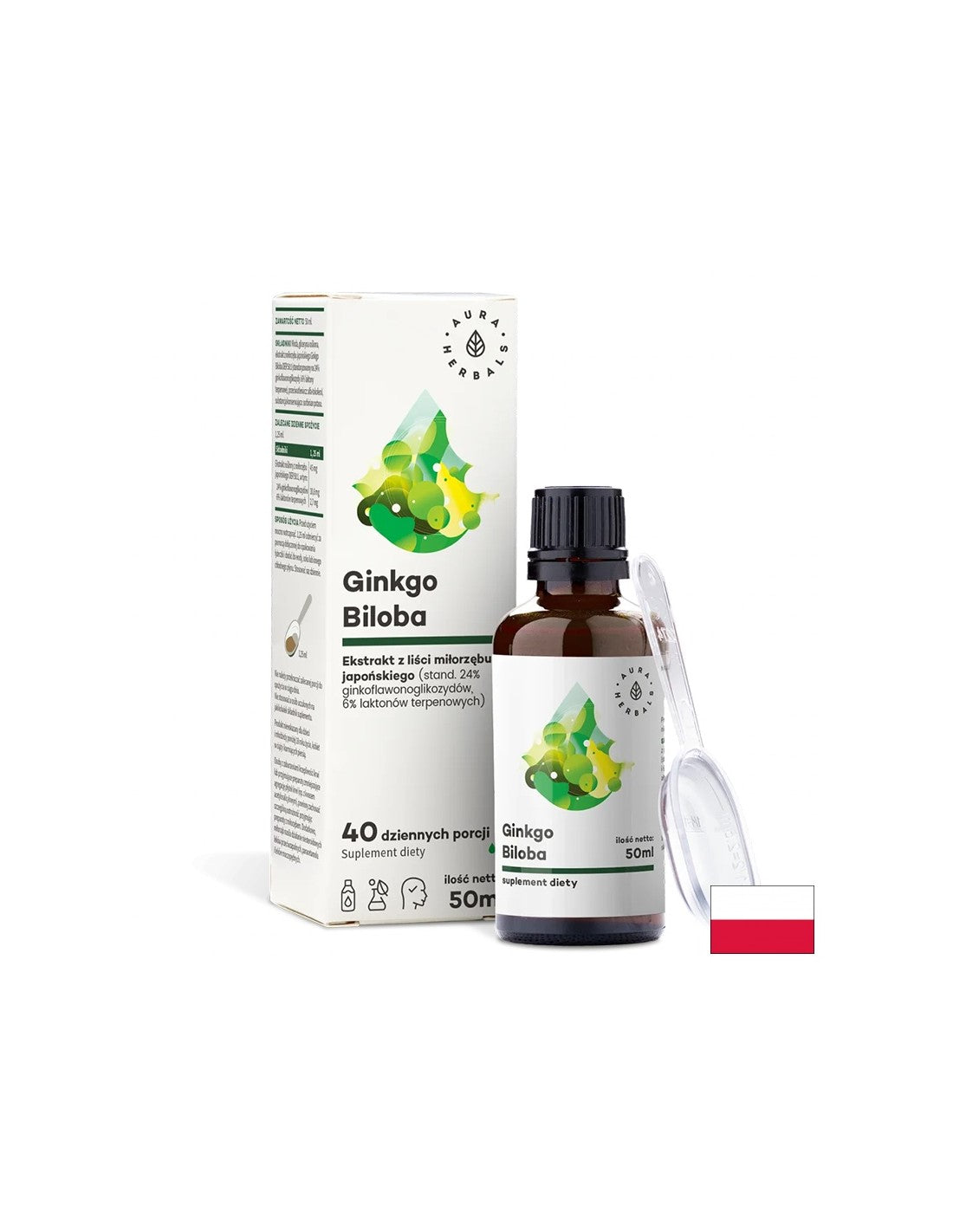 Circulation and brain function - Ginkgo Biloba, 50 ml Aura Herbals - Nutra Best Europe