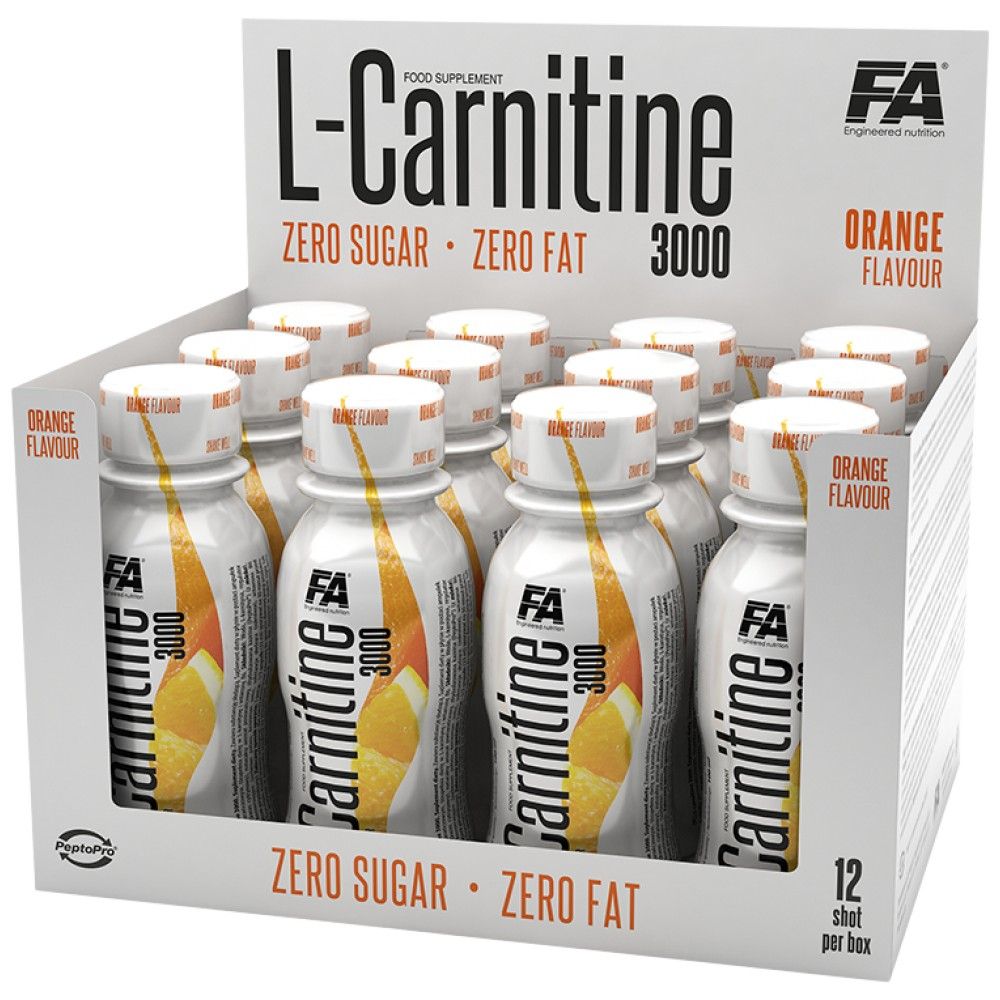 L -carnitina Shot 3000 - 12 x 100 ml