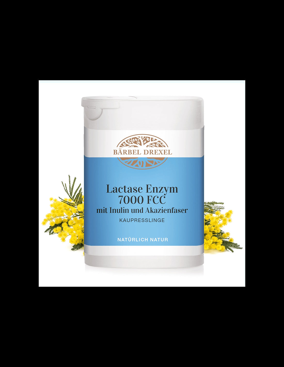 Lactase Enzym 7000 FCC mit Inulin und Akazienfaser/ Lactase enzyme, 75 chewable tablets Bärbel Drexel - Nutra Best Europe