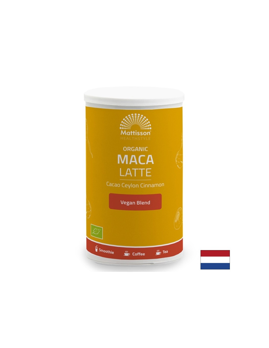 Latte con cacao, maca, luglio e ceylon cannnamon biorganic, 160 g, polvere