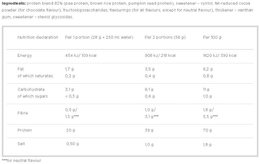 Complesso proteico vegetariano/vegano - 500 grammi