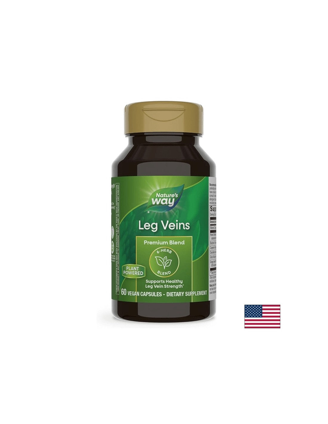 Vene varicose e circolazione compromessa - vene gambe - formula premium con erbe e vitamina C, 60 capsule