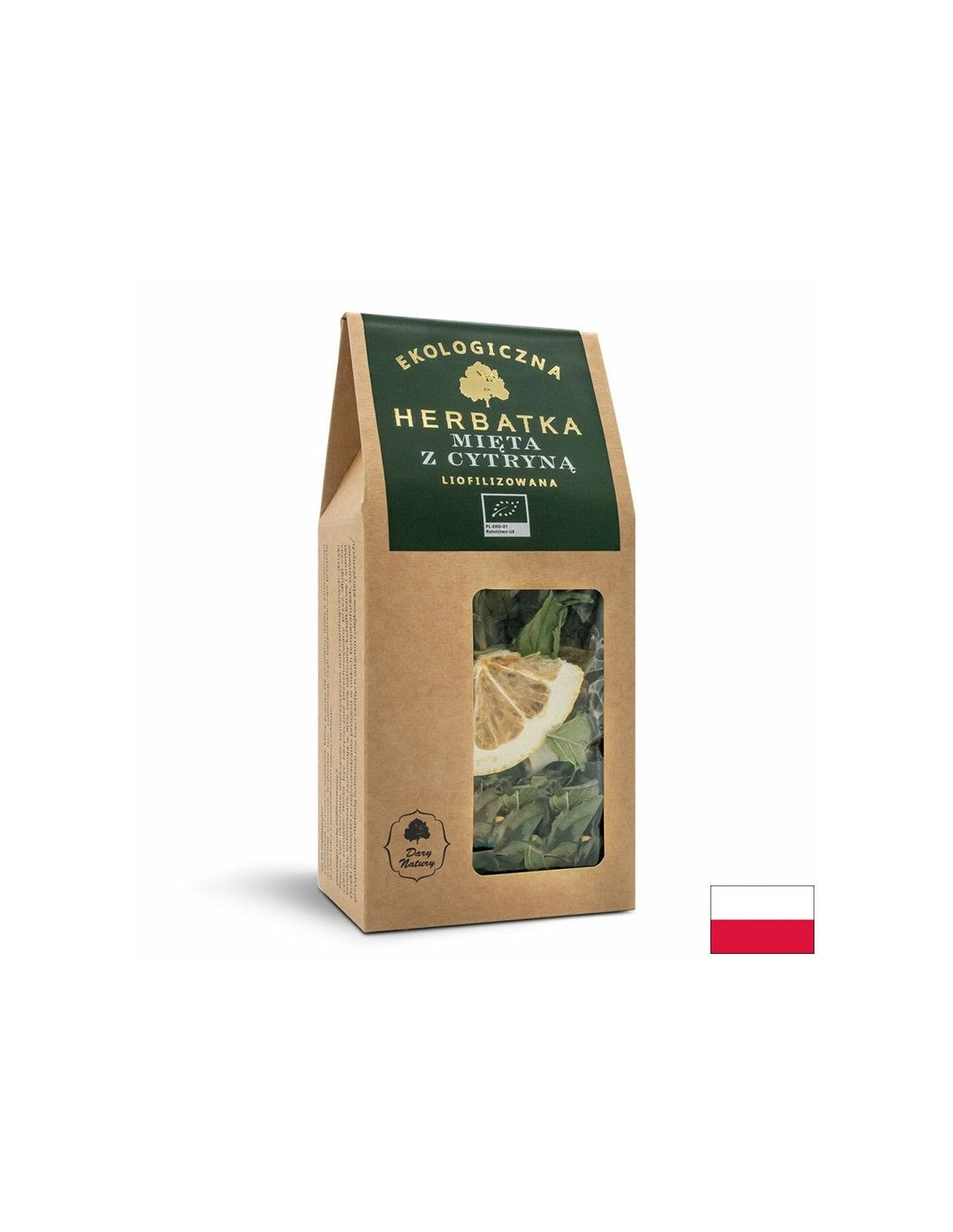 Lyophilized herbal tea Mint with lemon Bio, 25 g Dary Natury - Nutra Best Europe