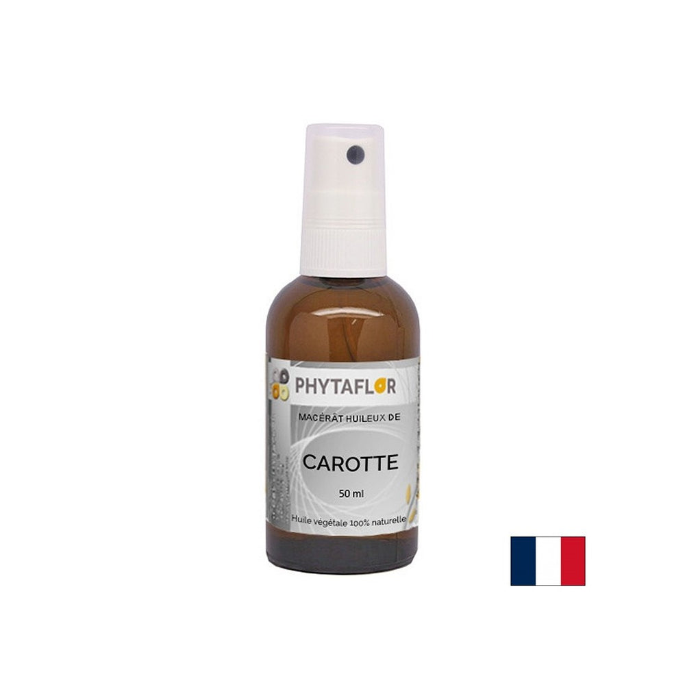 Olio di carota macerare per abbronzatura naturale della pelle, spray, 50 ml