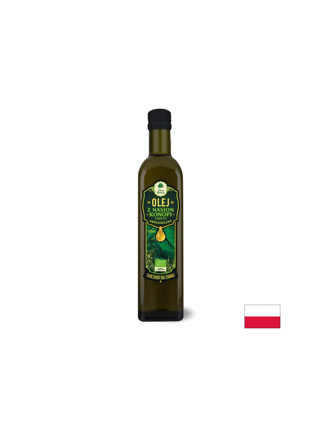 Olio di semi di canapa organica, 500 ml